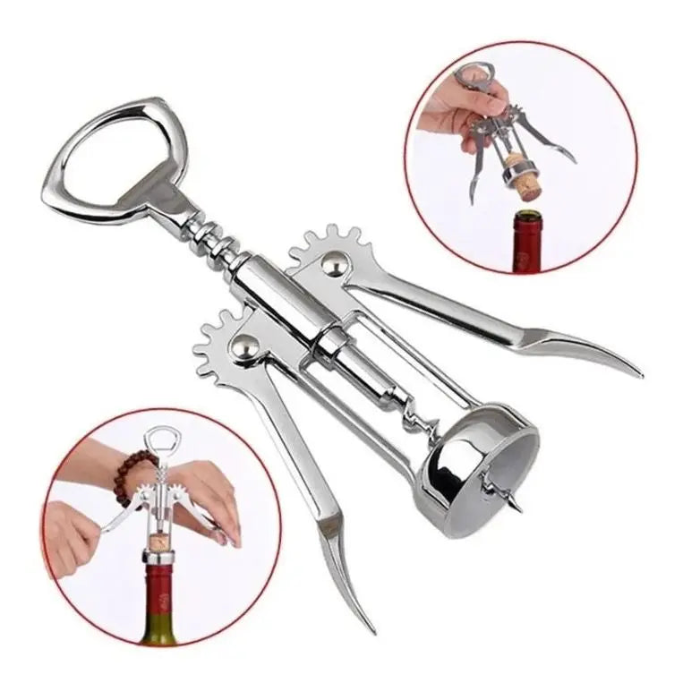 Saca rolhas Inox para Vinhos e Bebidas