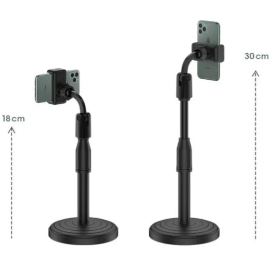 Suporte Para Celular De Mesa Com Altura Ajustavel Angulo 360º Universal