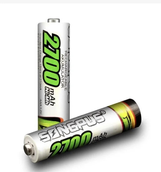 4 Pilhas Recarregáveis AAA 2700 mAh