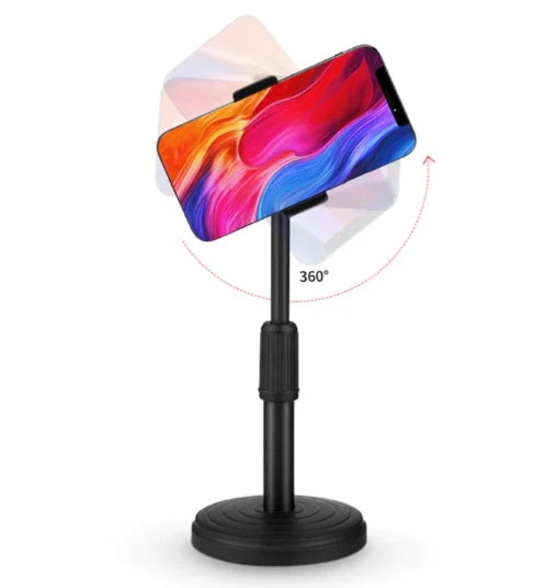 Suporte Para Celular De Mesa Com Altura Ajustavel Angulo 360º Universal