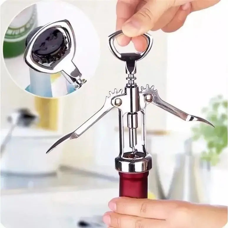 Saca rolhas Inox para Vinhos e Bebidas