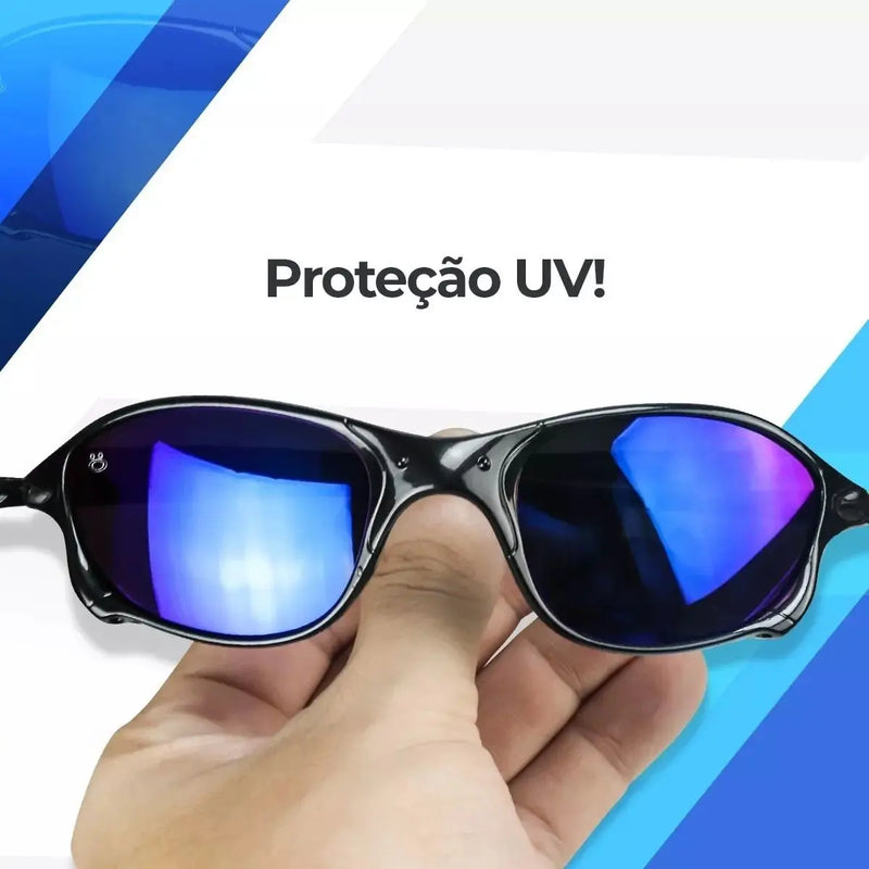 Óculos De Sol Azul Proteção Uv Juliet